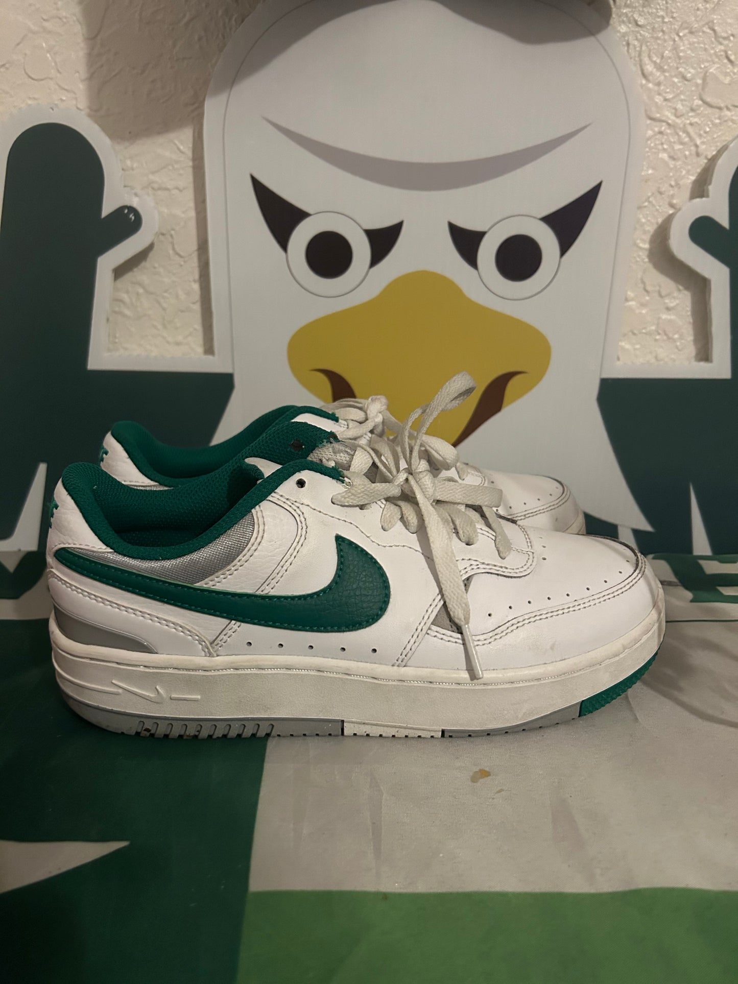 NIKE Full Force Low Boys 7 ( Green/White)